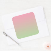 Sticker Carré Ombre rose et vert (Enveloppe)