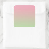 Sticker Carré Ombre rose et vert (Sac)