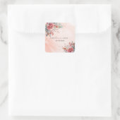 Sticker Carré Ombre rose Foncé Mariage bleu Duisy (Sac)