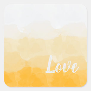 Sticker Carré Ombre safran et soleil jaune amour dégradé