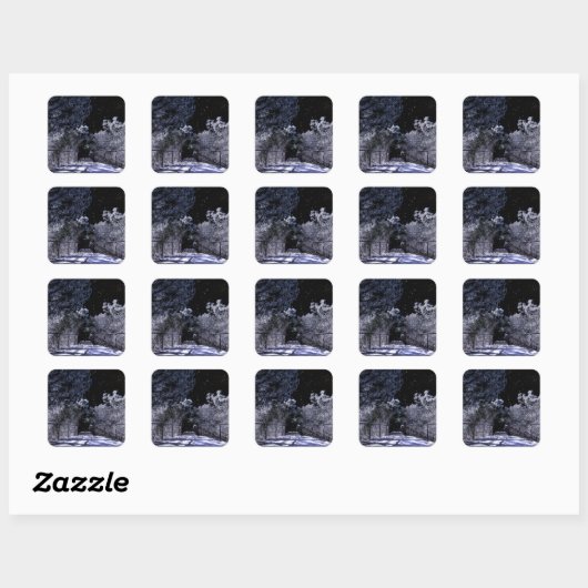 Sticker Carré Ombres de la lune - (Feuille)