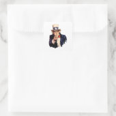 Sticker Carré Oncle Sam Pointant Son Doigt (Sac)