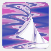 Sticker Carré Ondes tournantes (Devant)