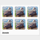 Sticker Carré Ondulations (Feuille)