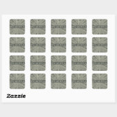 Sticker Carré onduler et réfléchir (Feuille)