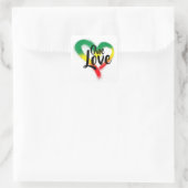 Sticker Carré One Love One Heart Reggae Vibes (Sac)