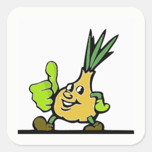 Sticker Carré Onion with Thumbs