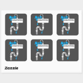 Sticker Carré Onomatopoeia écriture ou poésie créative (Feuille)