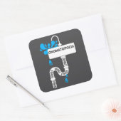 Sticker Carré Onomatopoeia écriture ou poésie créative (Enveloppe)