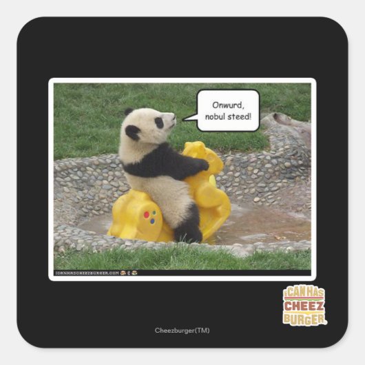 Sticker Carré Onwurd, nobul steed ! (Devant)