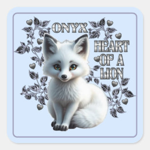 Sticker Carré Onyx - Cœur de Lion
