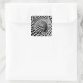 Sticker Carré Op Art Noir Et Blanc (Sac)