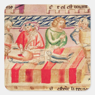 Sticker Carré Opération sur un soldat blessé