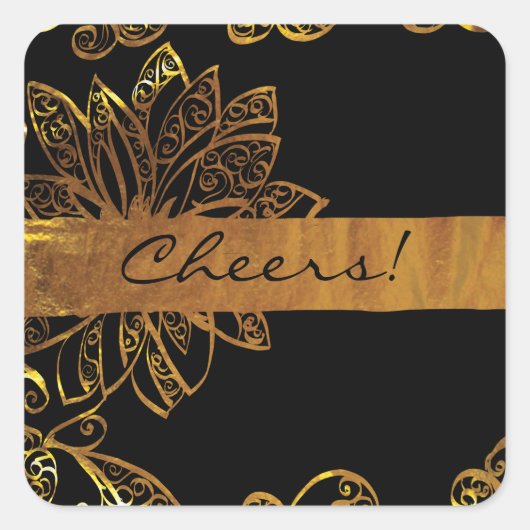 Sticker Carré Or (Devant)