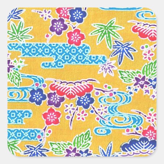 Sticker Carré Or de Bingata (Devant)