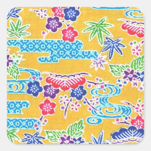 Sticker Carré Or de Bingata