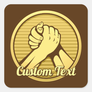 Sticker Carré Or pauvre