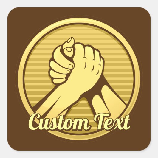 Sticker Carré Or pauvre (Devant)