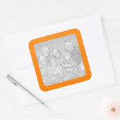 Sticker Carré Orange Border Photo (Enveloppe)