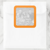 Sticker Carré Orange Border Photo (Sac)