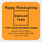 Sticker Carré orange de Thanksgiving (Devant)