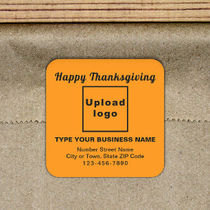 Sticker Carré orange de Thanksgiving