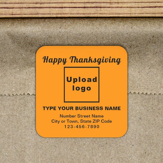 Sticker Carré orange de Thanksgiving
