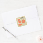 Sticker Carré Orange Squash (Enveloppe)