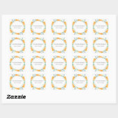 Sticker Carré Oranges de Citrus - Plaque baby shower (Feuille)
