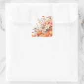 Sticker Carré Oranges et fleurs d'agrumes doux Nouvelle adresse (Sac)