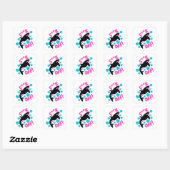 Sticker Carré Orca Girly Pink F Off Killer Whale (Feuille)