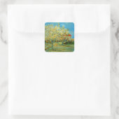 Sticker Carré Orchard à Blossom par Vincent van Gogh (Sac)