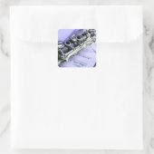 Sticker Carré Orchestre de musique Clarinet Sheet (Sac)