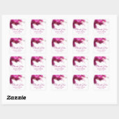 Sticker Carré Orchidée rose Merci (Feuille)