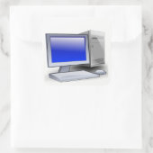 Sticker Carré Ordinateur de bureau (Sac)