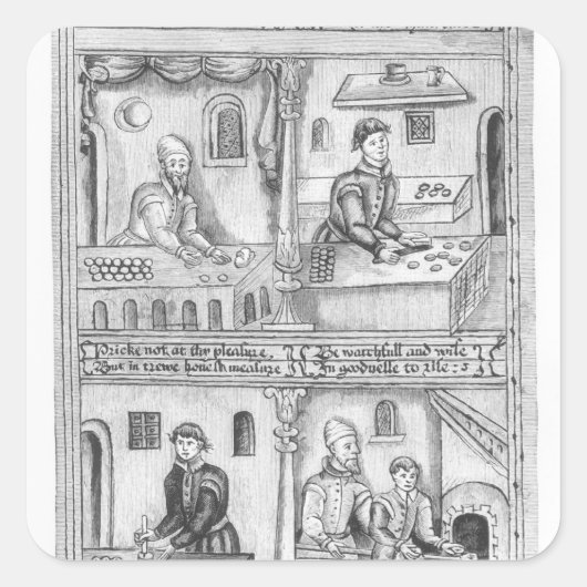 Sticker Carré Ordonnance des boulangers de York, 1595-1596 (Devant)