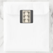 Sticker Carré Ordres d'architecture, Entablatures Vintages (Sac)