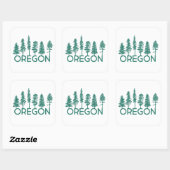 Sticker Carré Oregon Trees (Feuille)