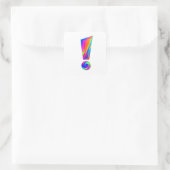 Sticker Carré Oreiller jeté double face point d'exclamation Ques (Sac)