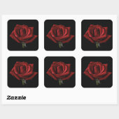 Sticker Carré oreiller rouge (Feuille)