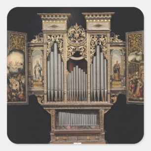 Sticker Carré Organe de choeur avec les panneaux ouverts
