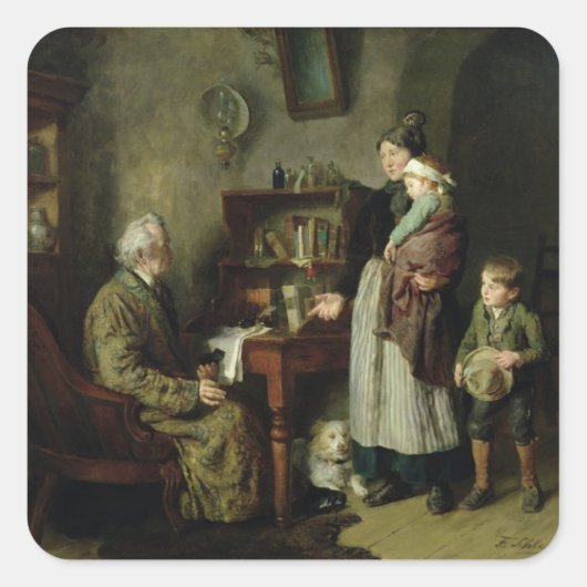 Sticker Carré Organisme de bienfaisance 2 (Devant)