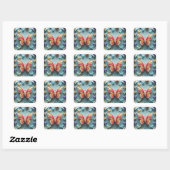 Sticker Carré Origami papillon (Feuille)