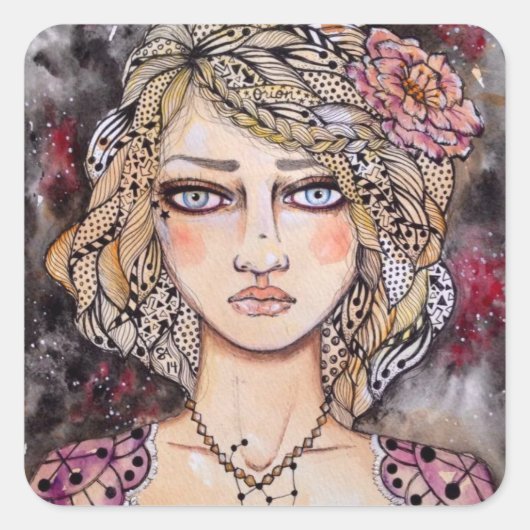 Sticker Carré Orion Girl (Devant)
