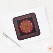 Sticker Carré Ornement sacré fractal ésotérique (Enveloppe)