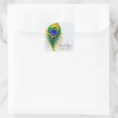 Sticker Carré Orpailleur Beauté Glam Iris Plumage Doré (Sac)