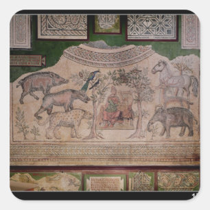 Sticker Carré Orphée charmant les animaux