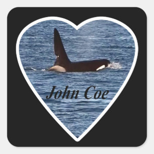 Sticker Carré Orque John Coe personnalisable Côte Ouest