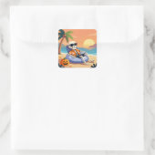 Sticker Carré Os Bones de Beach Bum (Sac)