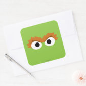 Sticker Carré Oscar le Grognon Gros Visage (Enveloppe)